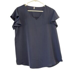 Taohuadao Women's Navy Blouse, Size Large